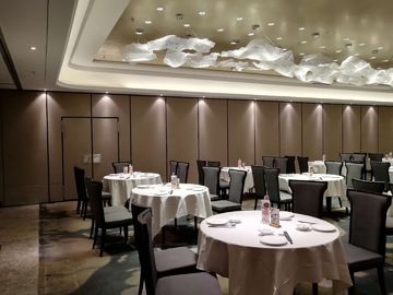 Restaurant Folding Sound Proof Partitions with Sliding Track Wheels / Aluminium Frame