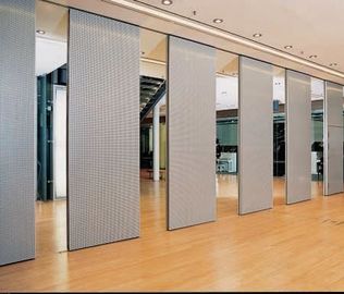 Aluminum Alloy Acoustic Folding Partition Walls Melamine Board Material