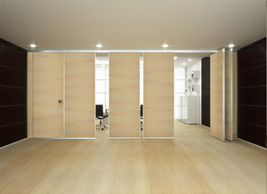 Operable Folding Partition Walls , Aluminium Frame Sliding Interior Movable Room Divider Wall