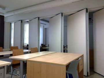 Acoustic Movable Office Partition Walls , Sliding Wall Room Divider