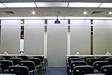 Soundproof Leather Surface Sliding Partition Walls for Conference Hall / Movable Wall Dividers