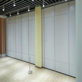 White Wooden Acoustic Partition Wall For Conference Room / Sound Proof Movable Wall Dividers