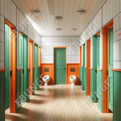 High Fireproof Performance Toilet Partition Wall with Various Color Options and Impact Resistance