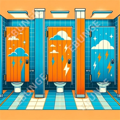 High Impact Resistance and Fireproof Public Toilet Partition Wall