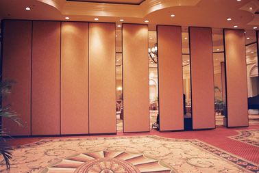 Melamine Surface Movable Banquet Hall Partition Wall , Sliding Acoustic Room Dividers