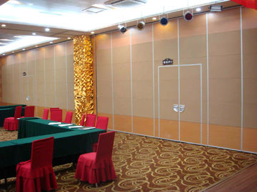 Melamine Surface Movable Banquet Hall Partition Wall , Sliding Acoustic Room Dividers