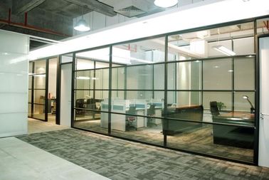 Straight Shape Sliding Glass Partition Walls For Office / Conference Room