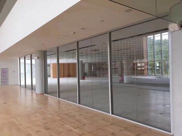 Soundproof Fireproof Sliding Office Partition Glass Walls With Aluminum Frame