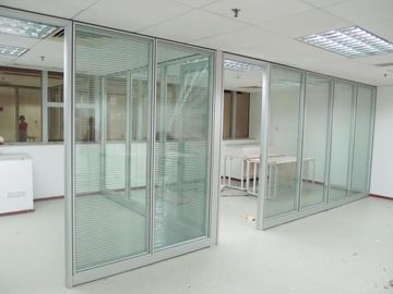 Soundproof Fireproof Sliding Office Partition Glass Walls With Aluminum Frame