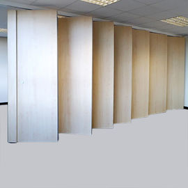 Wooden Soundproof Folding Office Partition Walls Singapore / Movable Partition Wall Systems