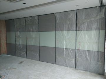 Interior Soundproof Aluminium Hotel Movable Partition Walls with Sliding Door Roller