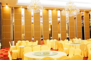 Top Hanging 100 Mm Fabric Surface Movable Sliding Partition Walls For Restaurant