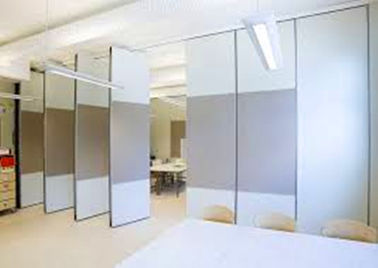 Pu Leather Surface Movable Room Divider / Gymnasium Or Restaurant Partition Wall