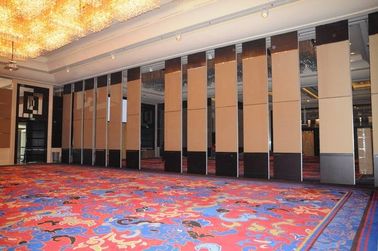 Movable Door Rollers Banquet Hall Acoustic Partition Wall Panel Thickness 65mm OEM / ODM