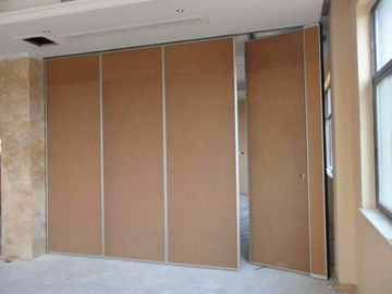 Acoustic Folding System Sliding Partition Walls For Classroom Fabric Surface Aluminium Frame