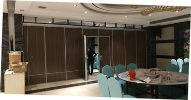 Leather Surface MDF Board Operable Office Partiton Wall Sliding Folding Ceiling System