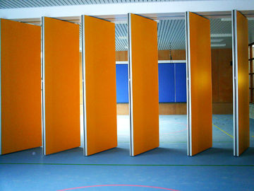 Aluminium Frame Restaurant Movable Partition Walls , Multi Color Soundproof Sliding Room Dividers