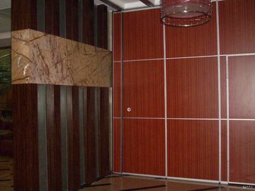 Custom Color Acoustic Office Partition Wall / Sliding Door Wooden Folding Partition Doors