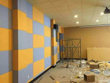 Cinema Polyester Acoustic Panels , Decorative Fireproof Sound Absorption Board