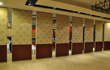 Sound Proof MDF Board Fabric Finish Movable Folding Partition Walls Commercial For Restaurant