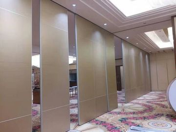 Soundproof Operable Movable Acoustic Partition Wall With Aluminium Tracks Rollers