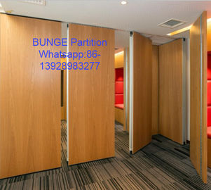 Acoustic Sliding Folding Partitions Movable Walls With Aluminium Door Track Rollers