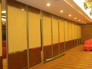 Hotel Banquet Hall Acoustic Movable Walls Floor To Ceiling Track Aluminium Wheel