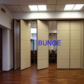 Commercial Folding Sliding Movable Wall Partitions On Wheels 16000mm Height