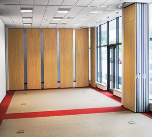 Commercial Folding Sliding Movable Wall Partitions On Wheels 16000mm Height