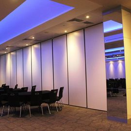 Laminate Melamine Finish Movable Wall Partitions With Ceiling Wheels / Folding Partition Wall Systems