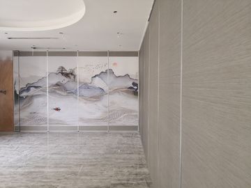 Melamine Surface Floor To Ceiling Folding Room Partitions For Conference Room