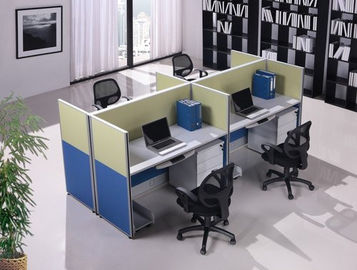 Elegant Wooden Office Partition Walls 6 Staff Office Workstation Desk