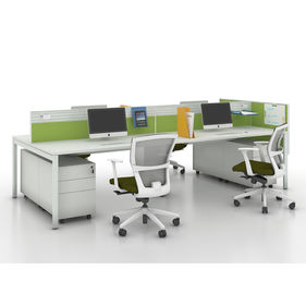 Detachable Modular Workstation Office Furniture Partitions , Office Desk Cubicle