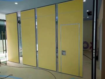 Acoustic Material Banquet Hall Folding Partition Walls With Sliding Aluminium Track Roller