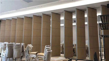 Acoustic Material Banquet Hall Folding Partition Walls With Sliding Aluminium Track Roller