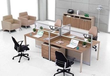 Anti - Dirty School And Office Furniture Partitions , 6 Person Office Desk