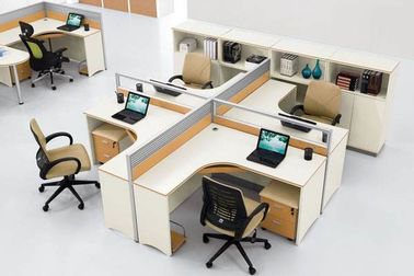 Anti - Dirty School And Office Furniture Partitions , 6 Person Office Desk