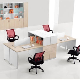 Anti - Water Office Furniture Partitions / 4 Person Office Workstation