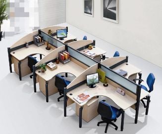 Free Standing 8 Seater Flexible Modular Office Workstation For Staff ISO9001