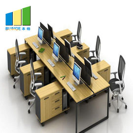 Melamine Finish Board Staff Workstation Office Furniture L Shaped 5 Years Warranty