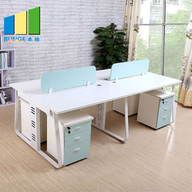 Modern Office Furniture Partitions With Steel Leg / PU Table Surface