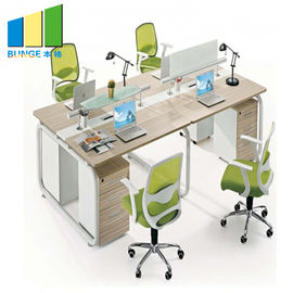 Modern Office Furniture Partitions With Steel Leg / PU Table Surface