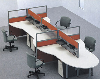 L And T Shape Aluminum Work Partition , Modern Cubicle Modular Office Workstation