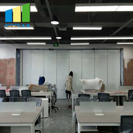 Aluminum Frame Office Wooden Sliding Partition Walls Materials Single Or Double Door