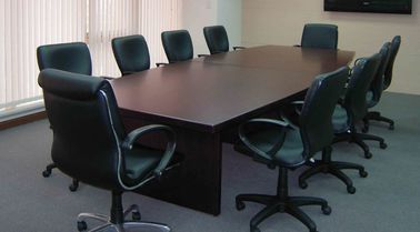 Commercial MFC Melamine Wooden Office Furniture Partitions / Boardroom Conference Table