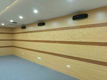 Interior Design Decorative Material Wooden Grooved Acoustic Panel For Function Hall
