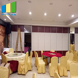 Durable MDF Board Movable Folding Partition Walls For Hotel Retractable Range 22.5mm