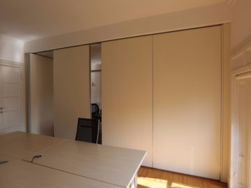 Modern MDF + Aluminum Movable Sliding Partition Walls / Acoustic Room Dividers