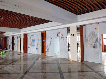Top Hanging Folding Sliding Partition Wall For Exhibition Hall / Art Gallery