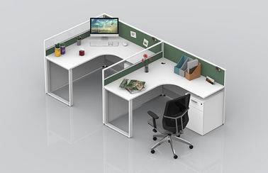 L And T Shape Aluminum Work Partition , Modern Cubicle Modular Office Workstation